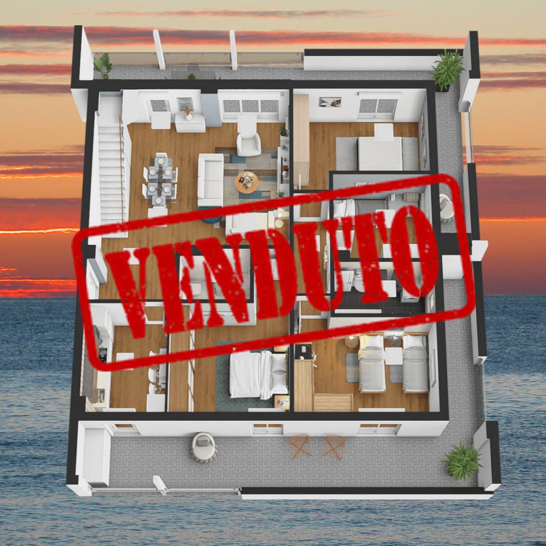 A Savona grande attico nuovo con solarium privato, loggiati e bella vista mare